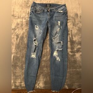 Forever 21 Distressed Blue Jeans